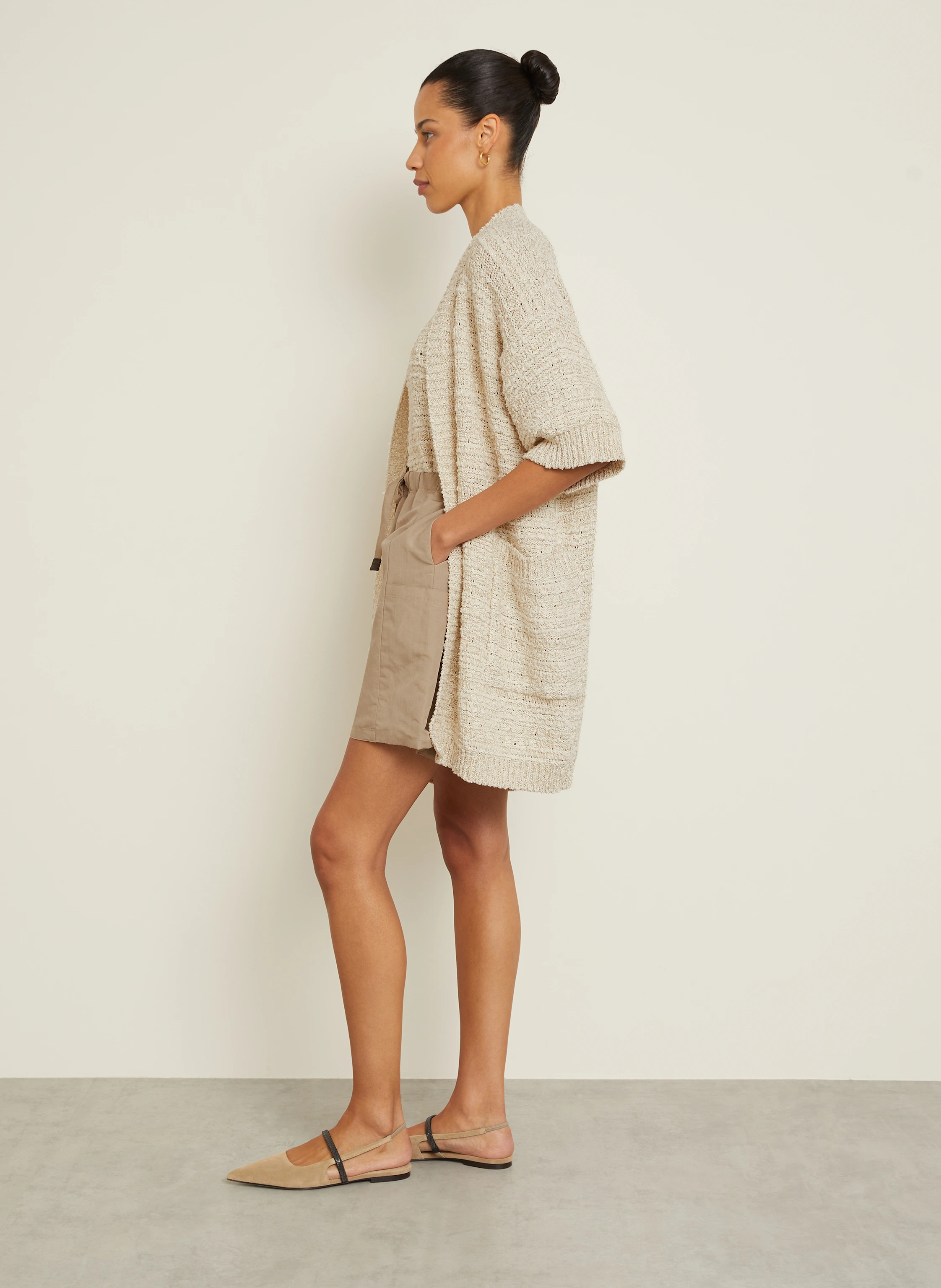 Max Mara Strickhülle ZULMA mit Glitzergarn und 3/4-Arm