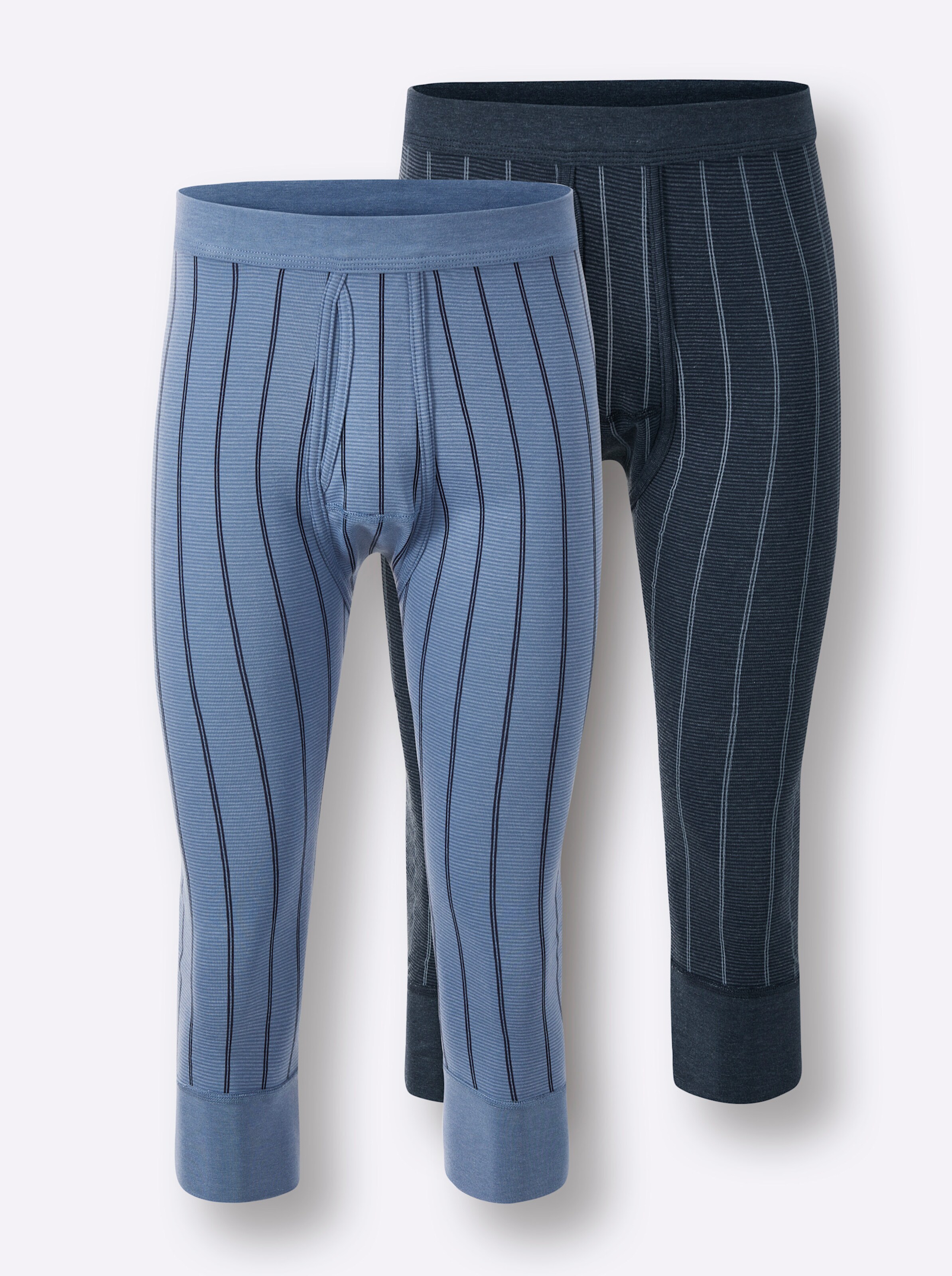 wäschepur men Hose 3/4-lang in marine + hellblau