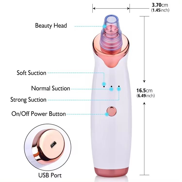 Beautyronics - USB oplaadbare mee-eter verwijderaar met zuigfunctie
