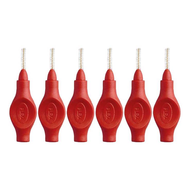 Tandex Flexi Interdentalbürste ruby red PHD0.9 / ISO2, 6X1 St
