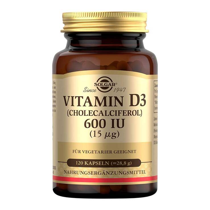 Solgar Vitamin D3 600 I.E. Kapseln, 120 St