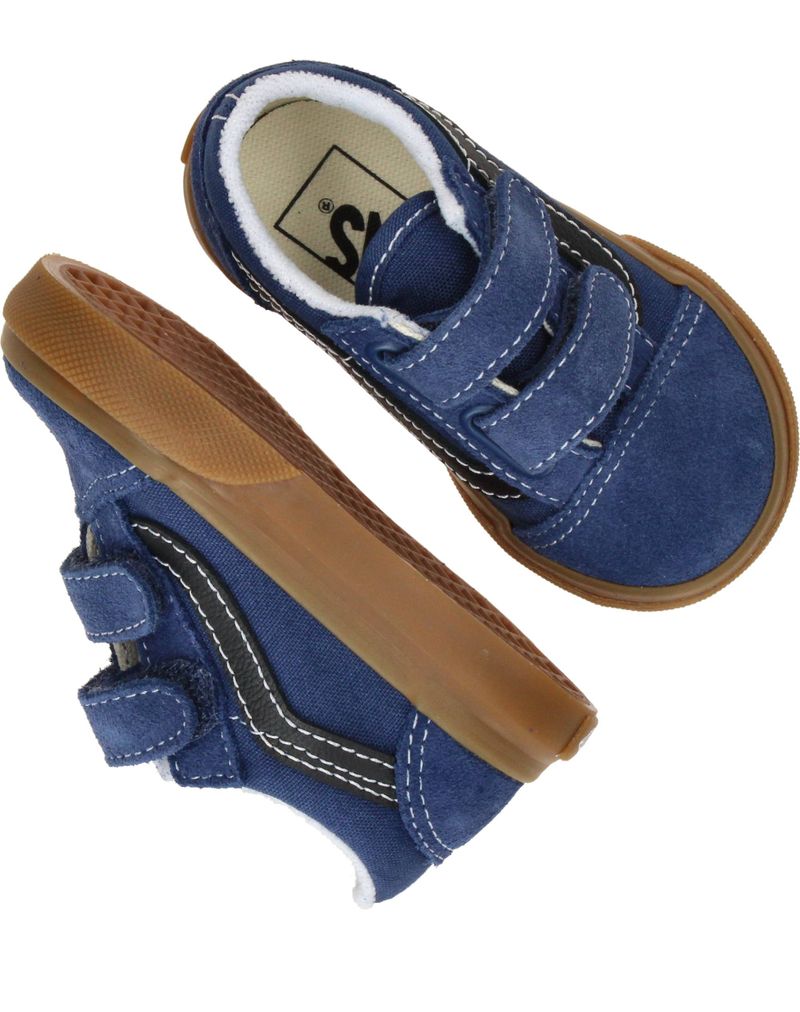 Vans Old Skool V Gum Sneakers Blauw Jongens
