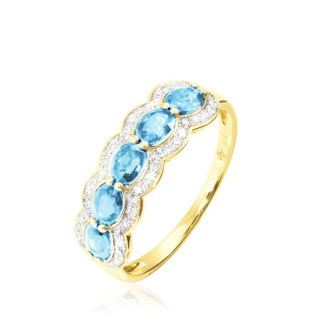 Bague Margaux Or Jaune Topaze Et Diamant