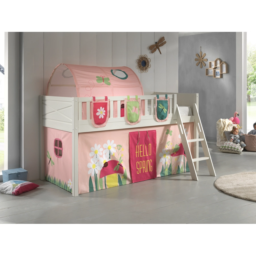 VIPACK Spielbett SCOTT 90 x 200 cm Spring 3-teilig weiß