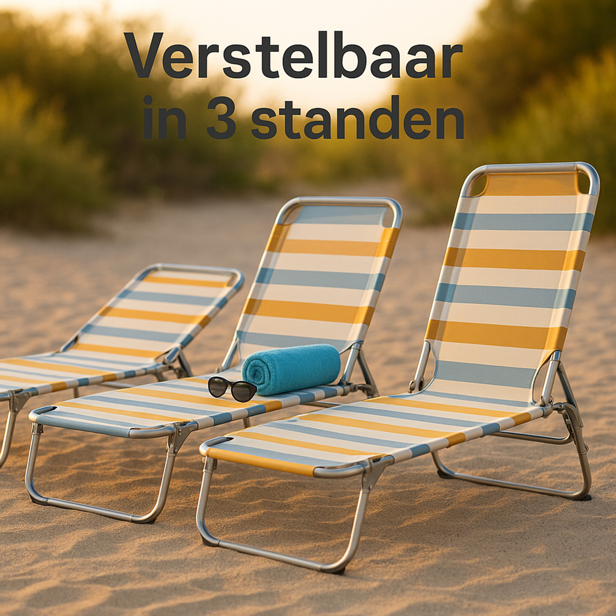 HEM opvouwbaar aluminium ligbed - Set van 2