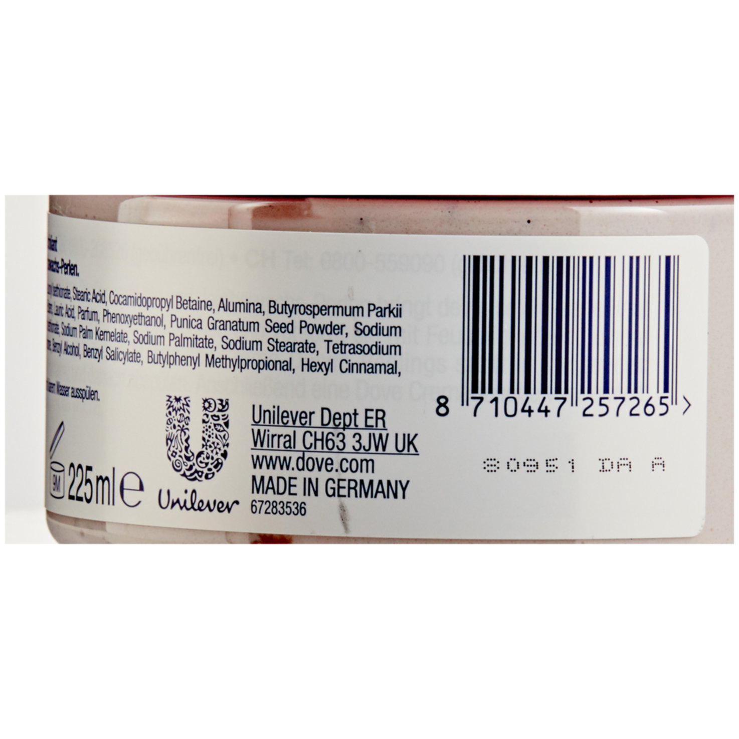 Dove Creme Dusch Peeling Granatapfel & Sheabutter