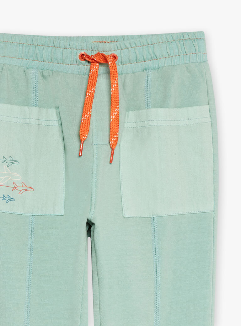 Pantalon vert en molleton