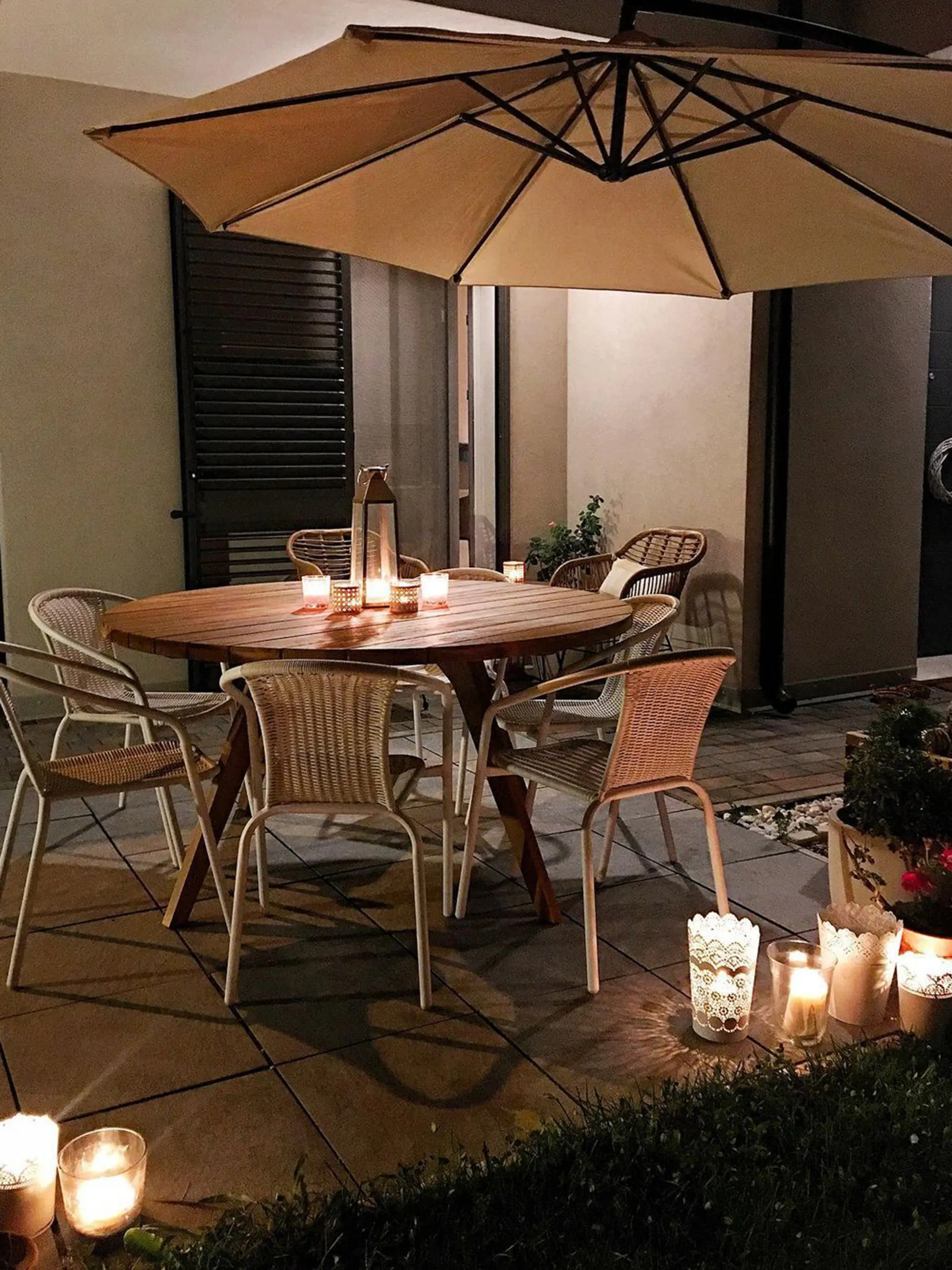 Zweefparasol 300 cm RAVENNA Lichtbeige