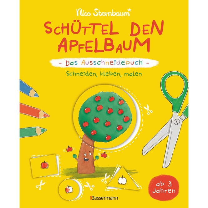 Schüttel den Apfelbaum - Das Ausschneidebuch - Schneiden, kleben, malen