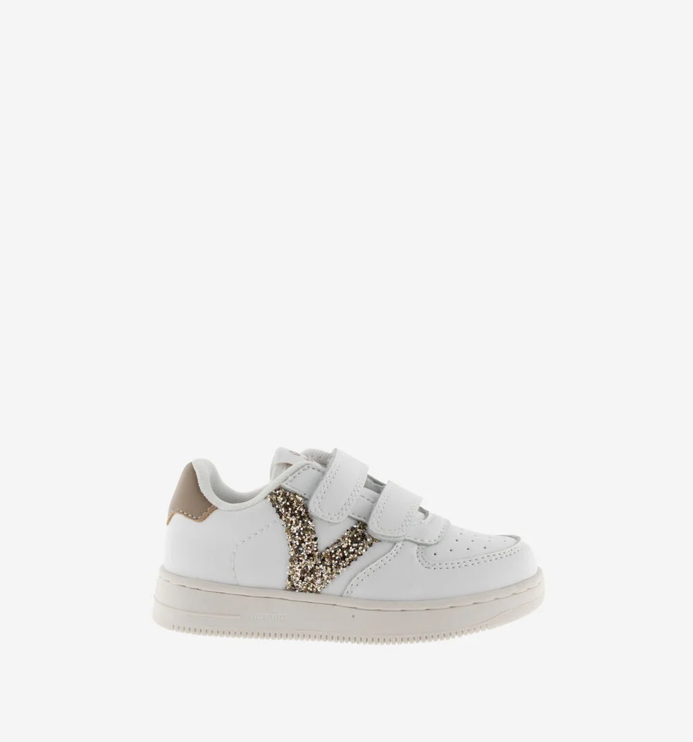 TIEMPO PIÈCES FANTAISIE Baskets glitter de sport pour fille PLATINO