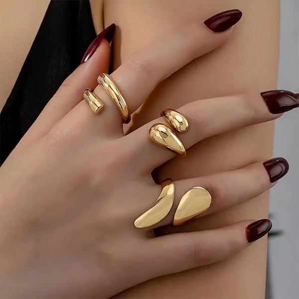 Bague ajustable - Laiton plaqué or
