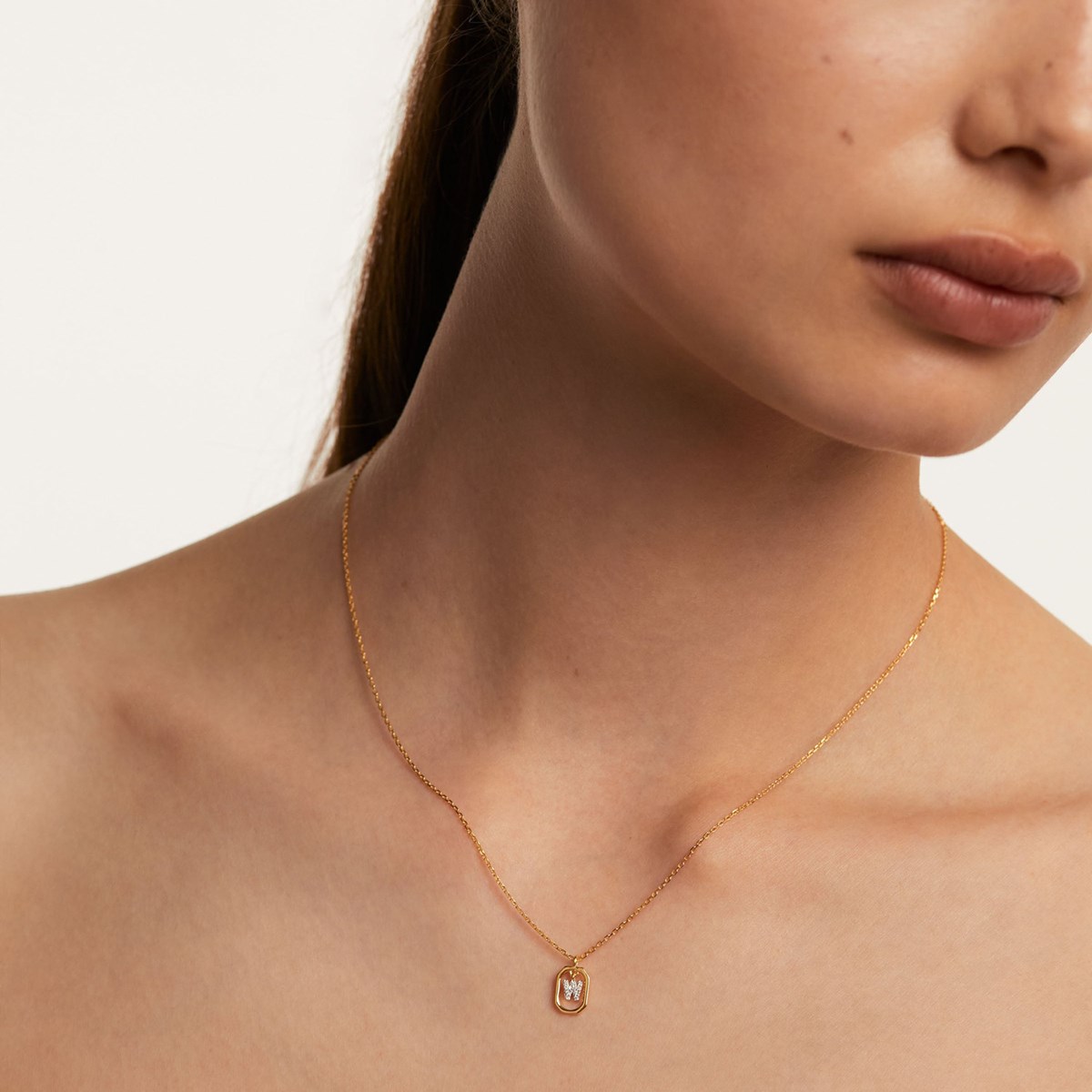 Collier Pdpaola Lettre W Mini doré