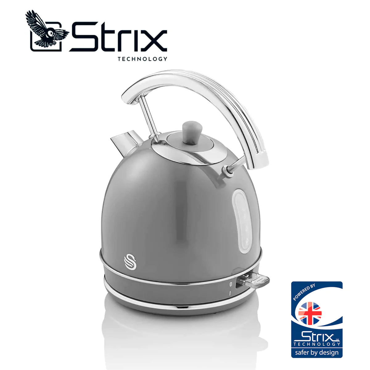 Retro Bouilloire, 1,8 L, Acier Inoxydable sans BPA, Résistance Cachée,