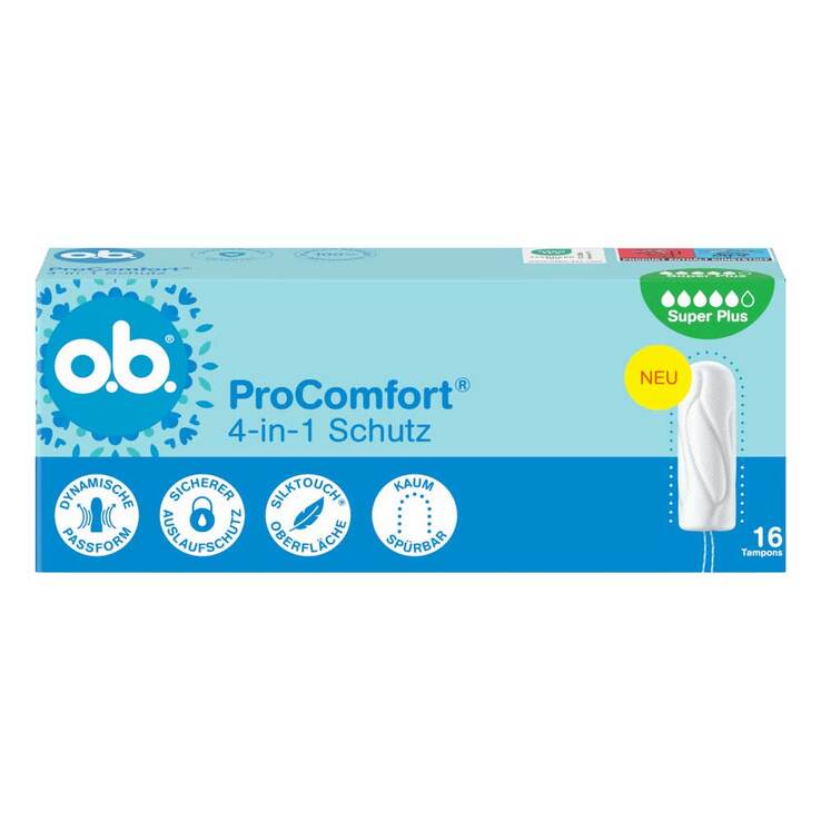 O.B. Tampons Procomfort super plus, 16 St