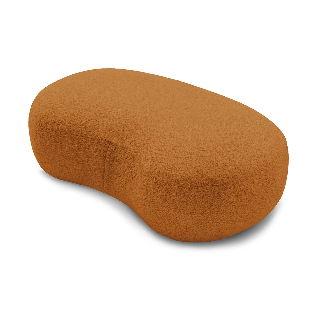 Bobochic Pouf Saint-Germain tissu bouclette jaune - 147x90x47 cm