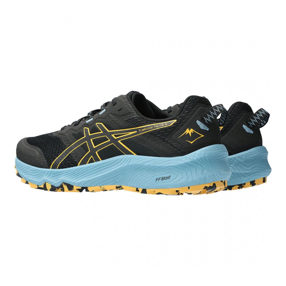 Asics TRABUCO TERRA 2 - Chaussures trail Homme black/honey