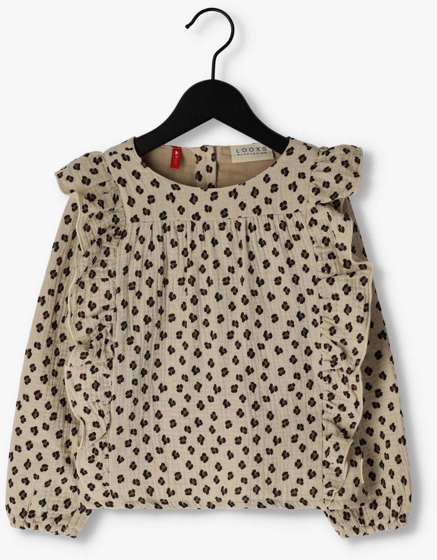 LOOXS creme looxs blouse little printed mousseline top