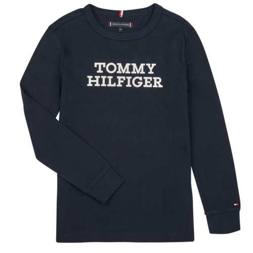Tommy Hilfiger - TOMMY HILFIGER LOGO TEE L/S - Marine