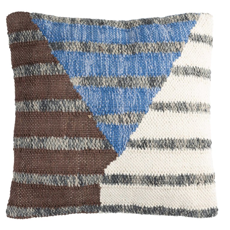 Dutchbone Hampton kussen 45x45 blauw