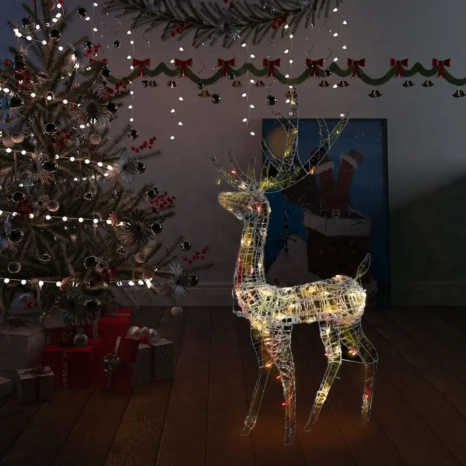 vidaXL - Rendier Kerstdecoratie - Multicolour - 70 x 41 x 120 cm