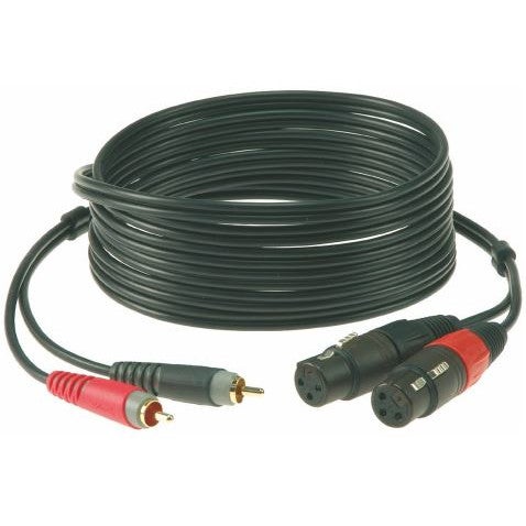 Klotz AT-CF0100 verloopkabel 2x RCA - 2x XLR 3p female 1 meter