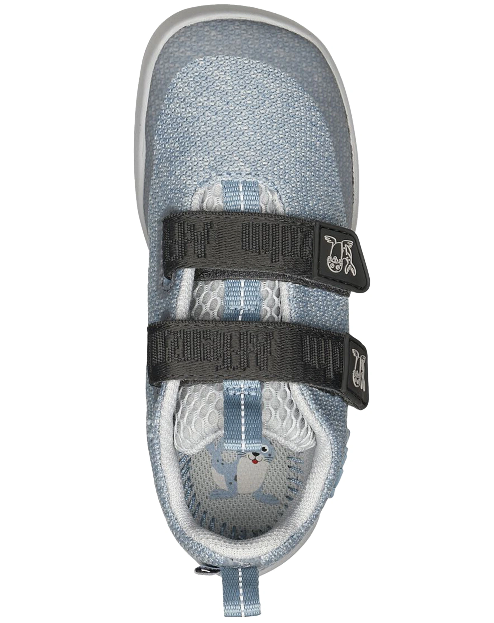 Strick-Halbschuhe HAPPY ROBBE in hellblau