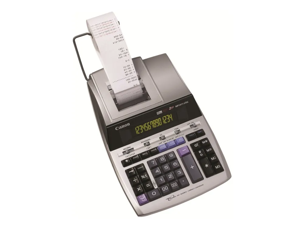Canon MP1411-LTSC - Printe-regnemaskine - LCD - 14 cifre - AC adapter, hukommelses-backupbatteri - metalsølv