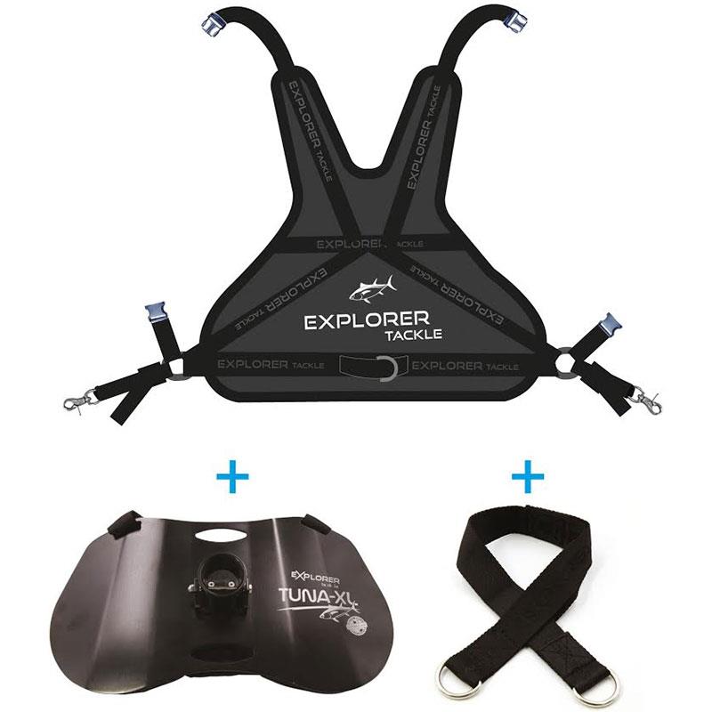 Ensemble Harnais Dorsal + Baudrier Explorer Tackle Tuna-Xl