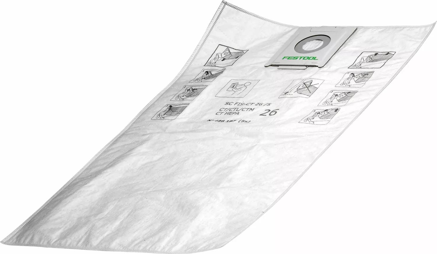 Festool 496187 SC FIS-CT 26/5 Selfclean filterzak voor CT 26 (5st) - 496187