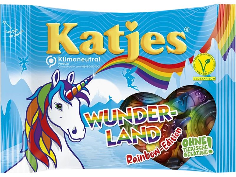 Katjes Bonbons Wunderland Rainbow Edition 175 g Vegetarische, süsse Kaubonbons