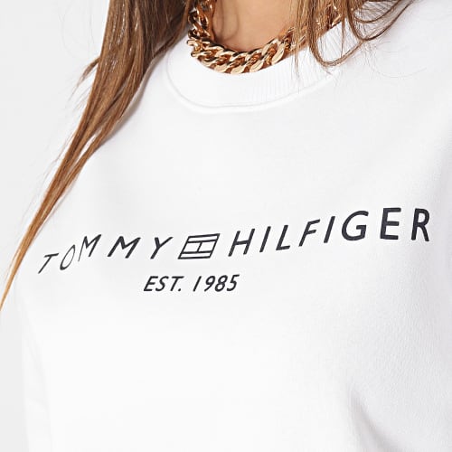 Sweat Crewneck Femme Corp Logo 9791 Blanc