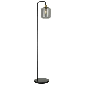 Vloerlamp Lusso rookglas 150xØ28 cm