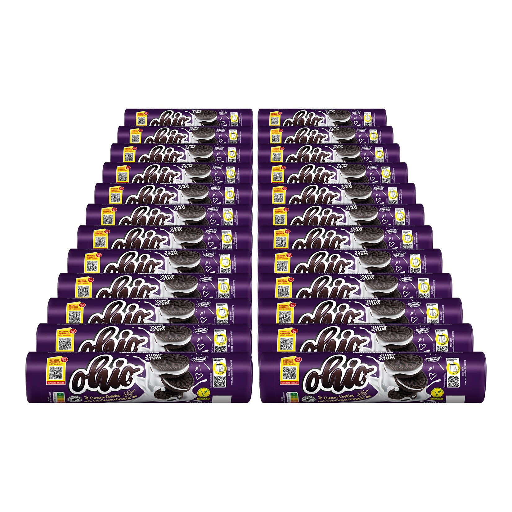 Biscoteria Ohio Keksrolle Vanille 154 g, 24er Pack