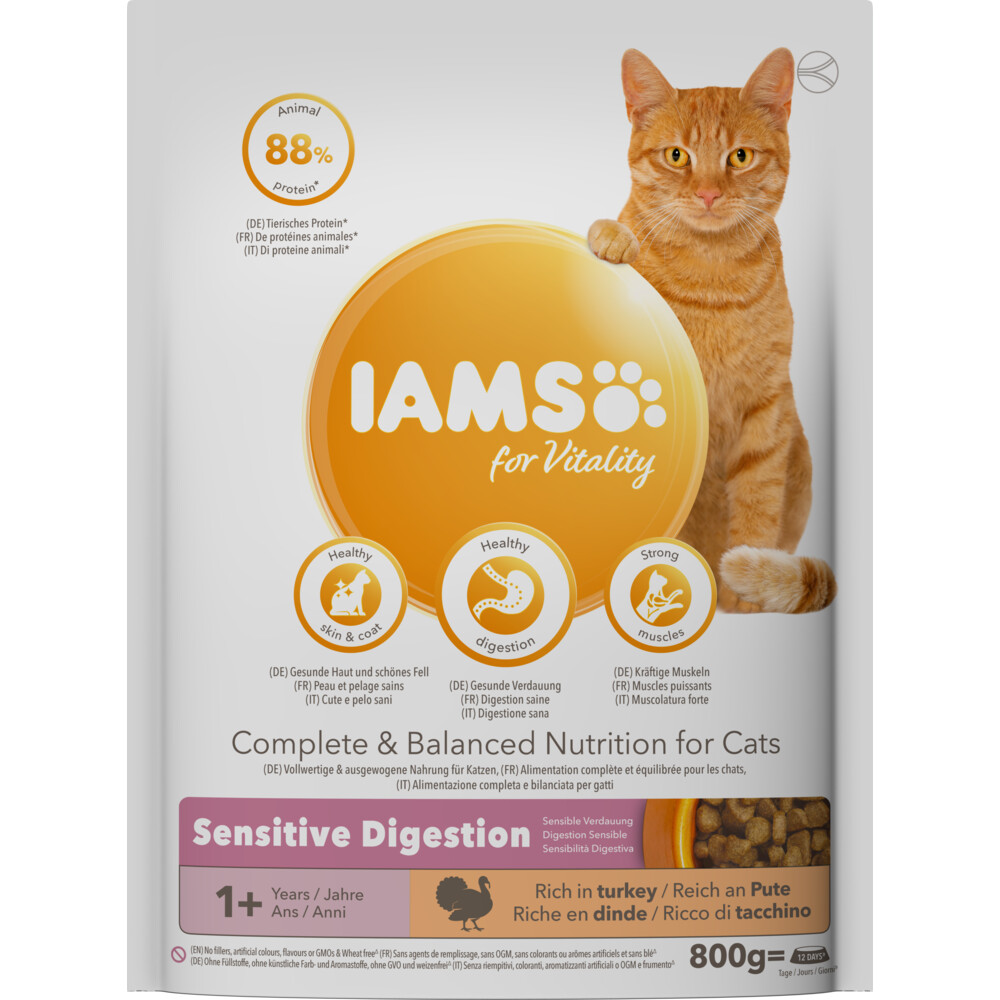 Iams Cat adult Sensitive Digestion Turkey800 gr