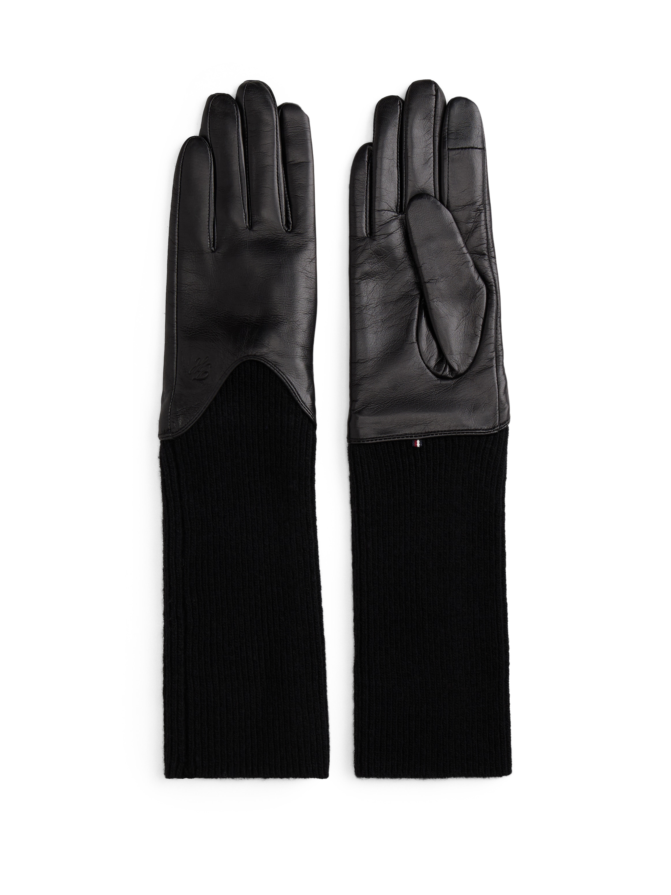 Tommy Hilfiger Lederhandschuhe »HERITAGE SCRIPT LTHR GLOVES«, 2 Stk. Regular fit