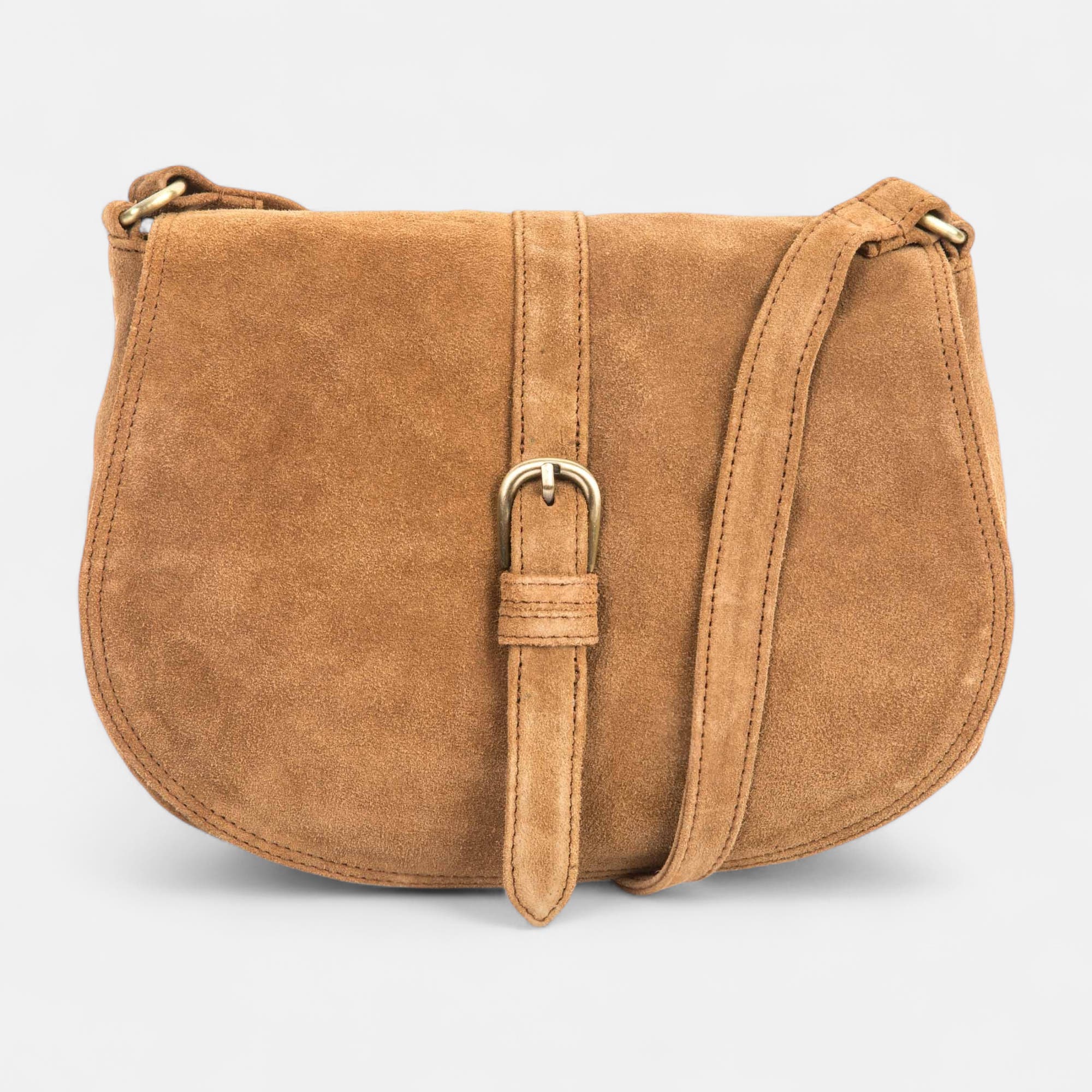 Sac bandoulière en cuir cognac