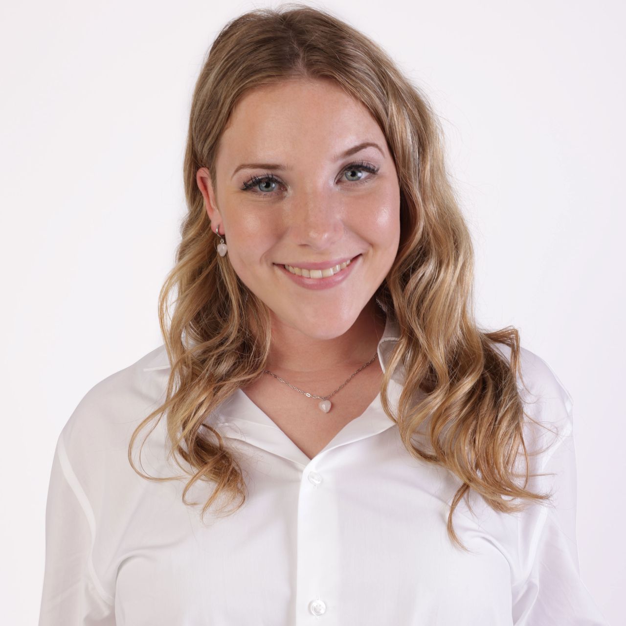 Stalen ketting met hartje rozenkwarts