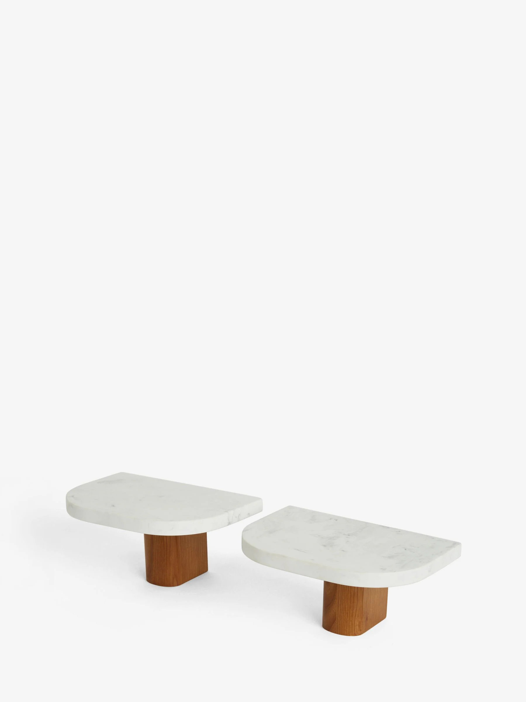 Set of 2 Marble Effect Shelves