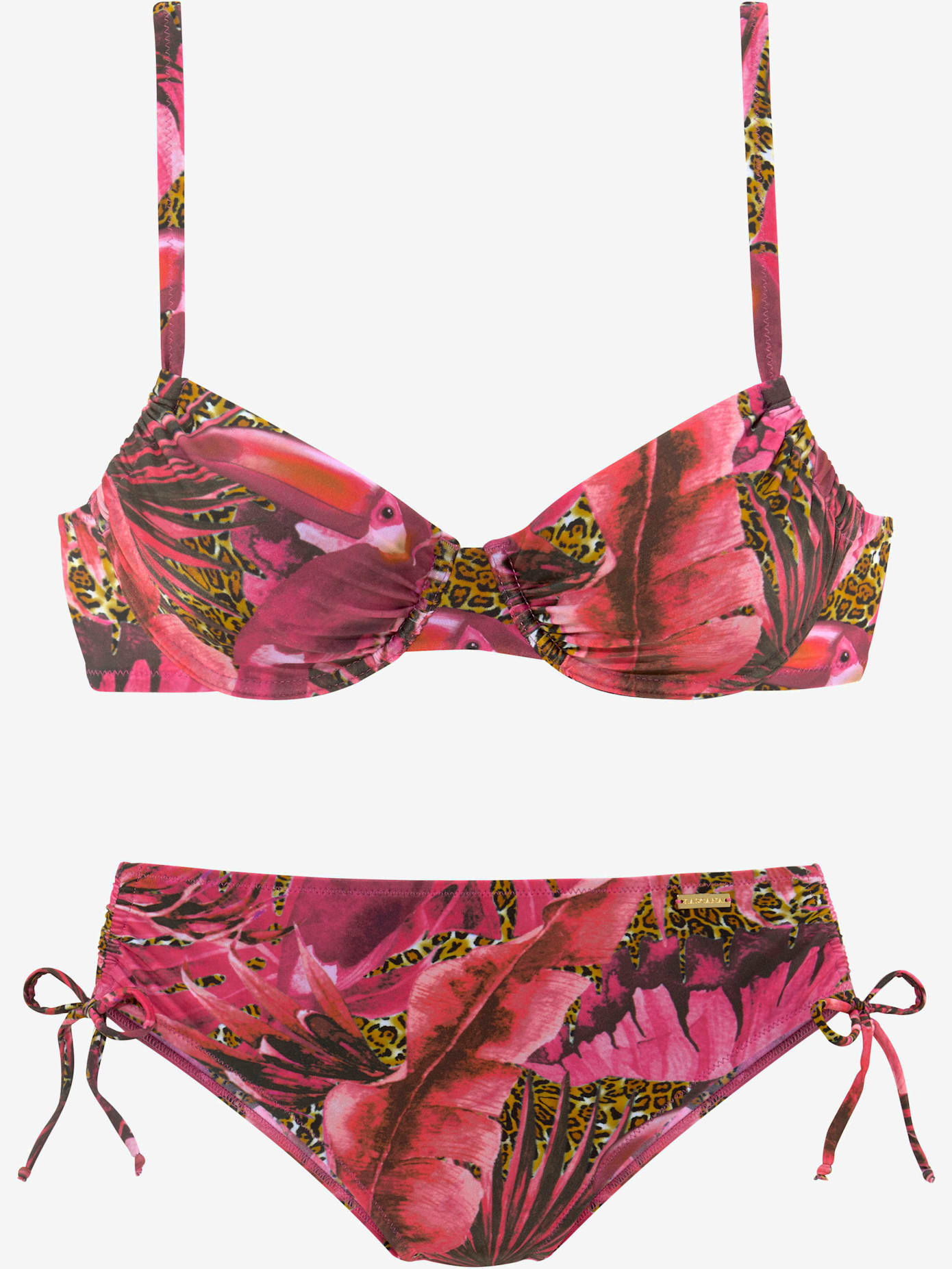 Maillot de bain à armatures aspect jungle