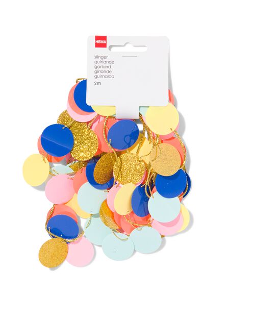 guirlande en plastique cercles 2m