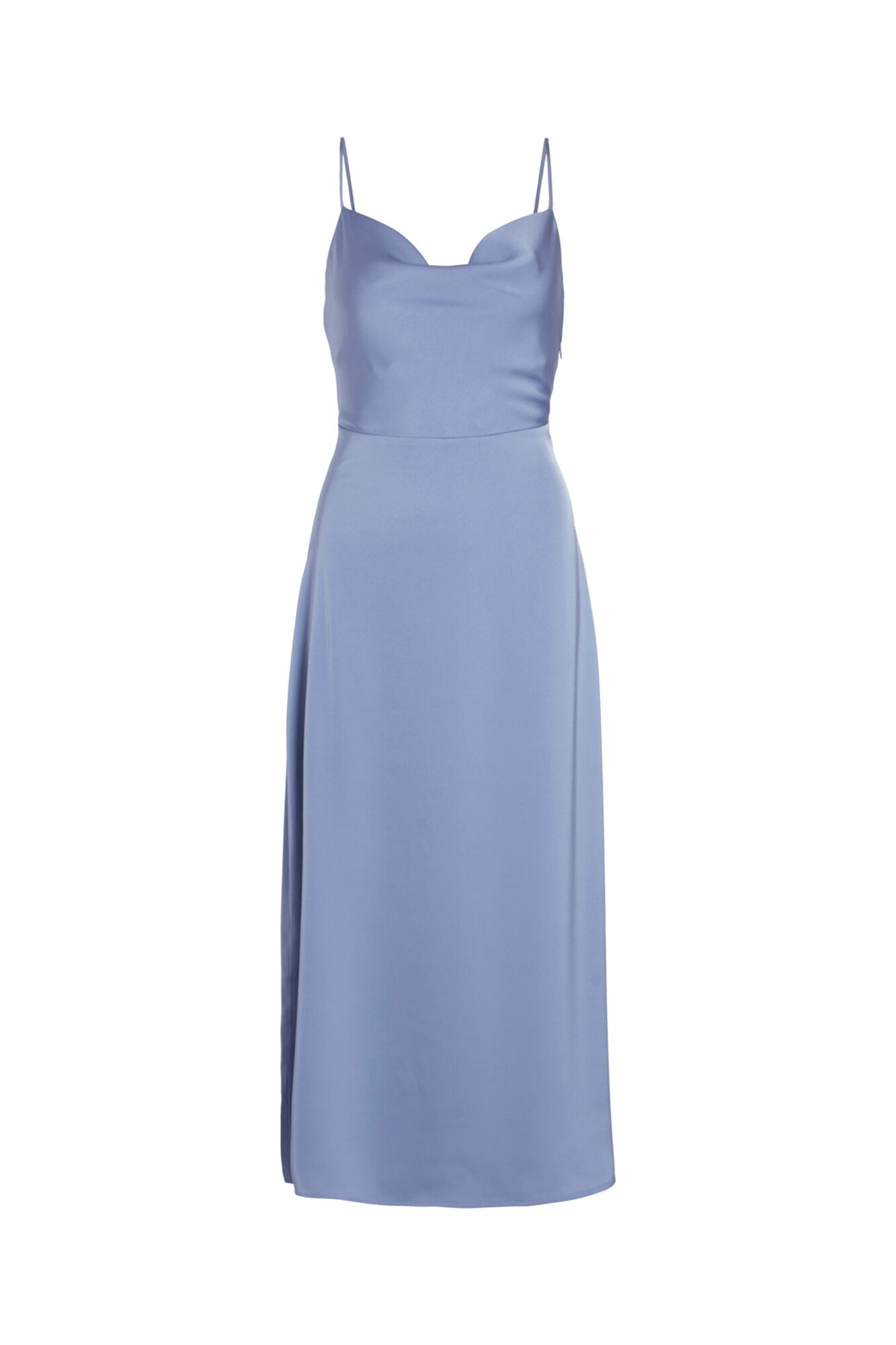 Vestido de lingerie com alças finas - Azul
