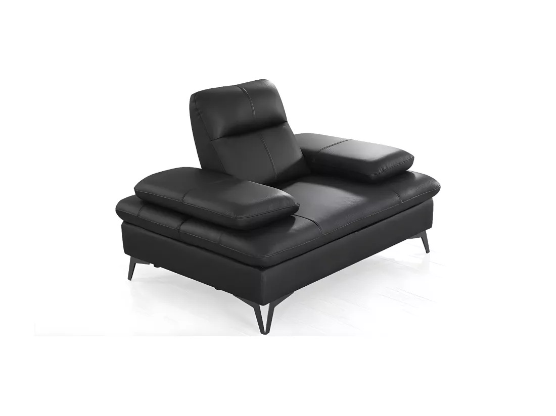 Fauteuil cuir Design avec dossier avance-recul IRIS Noir