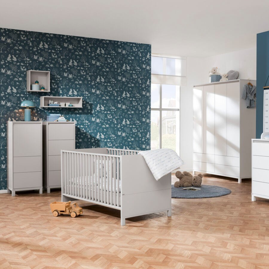 PAIDI Babybett OLLI 70 x 140 cm grau