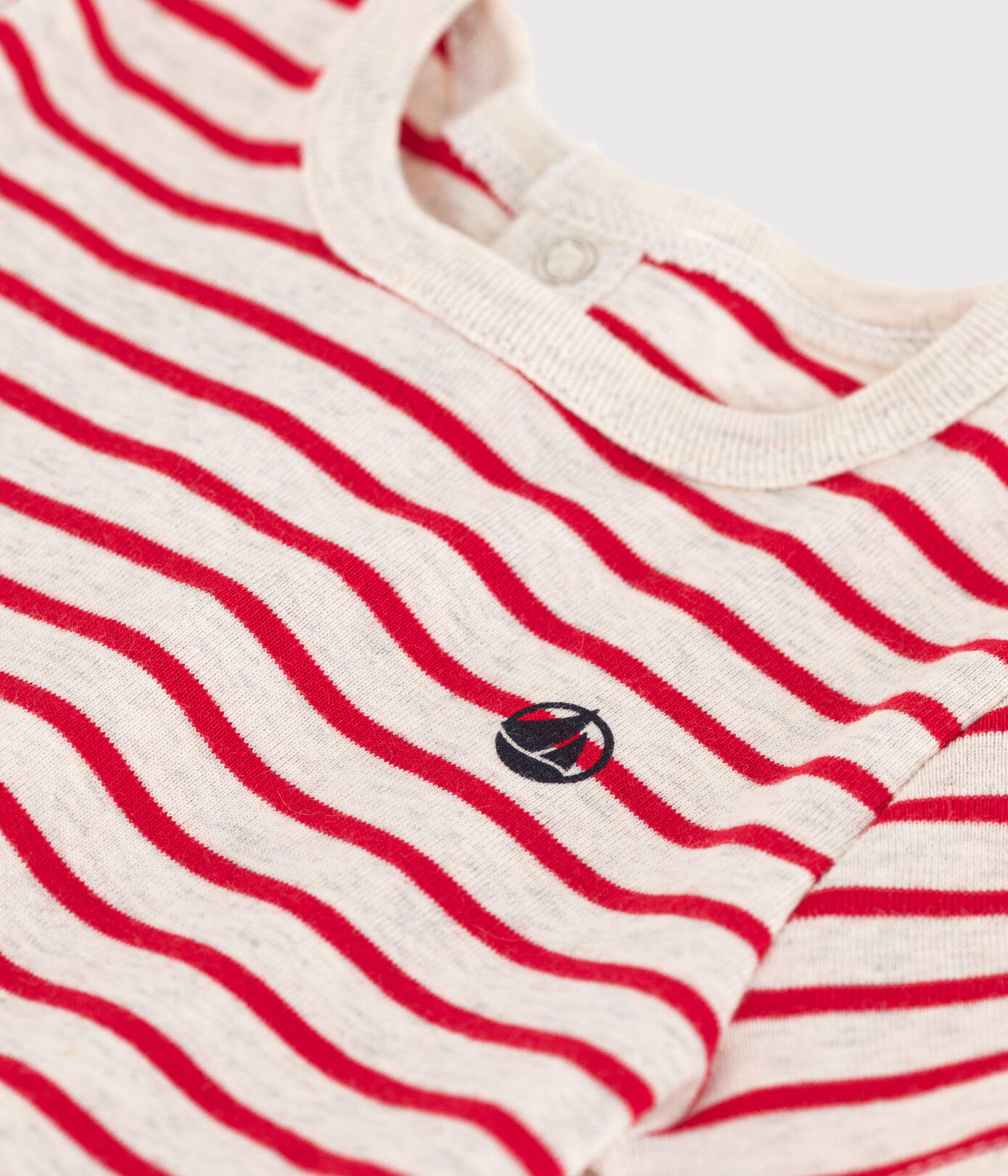 Tee-shirt manches courtes bébé en coton rayé