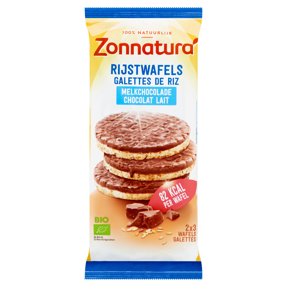 Zonnatura Rijstwafels ChocoMelk Biologisch100 gr