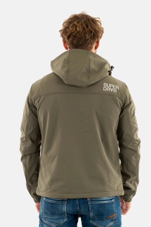 Blousons et vestes superdry hood ripstop softshell 8mi dusty olive green