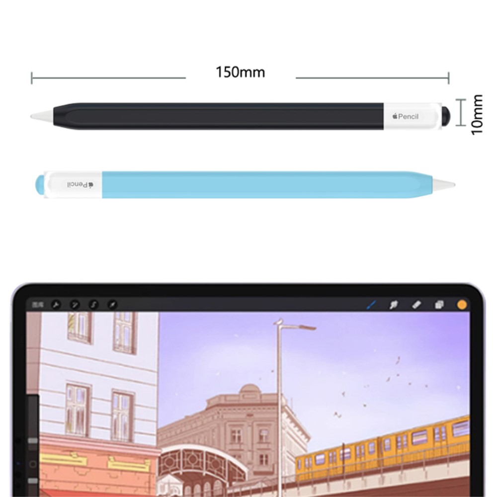 Apple Pencil (Pro) Silikon Sleeve Schutzhülle - Schwarz
