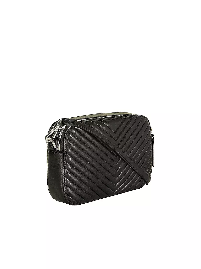 LES VISIONNAIRES Ledertasche - Mini Bag LOLA QUILTING schwarz