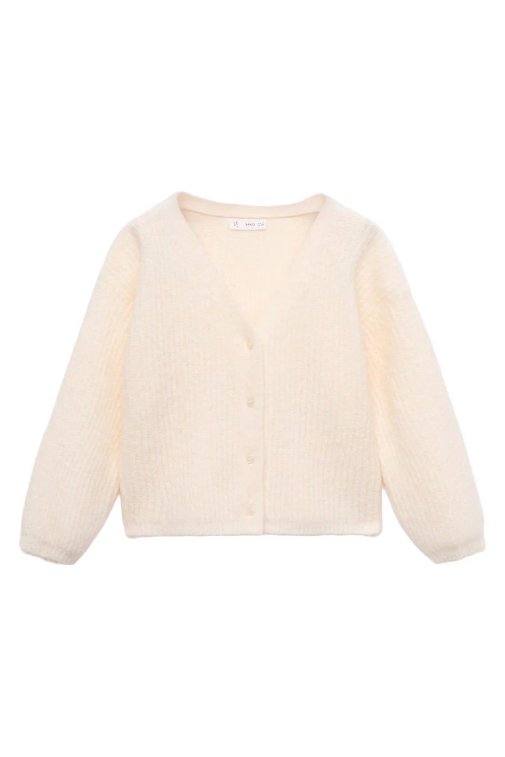Mango Kids vest wit grof gebreid