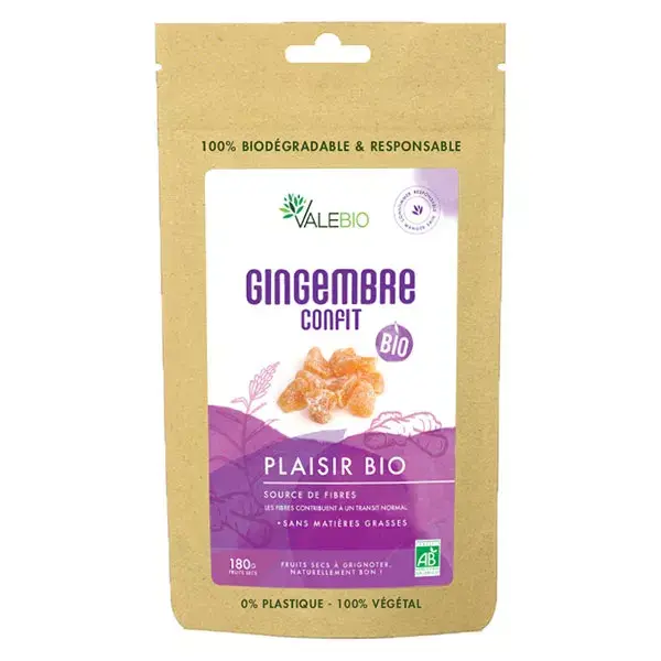 Gengibre Cristalizado Orgânico Valebio 180g